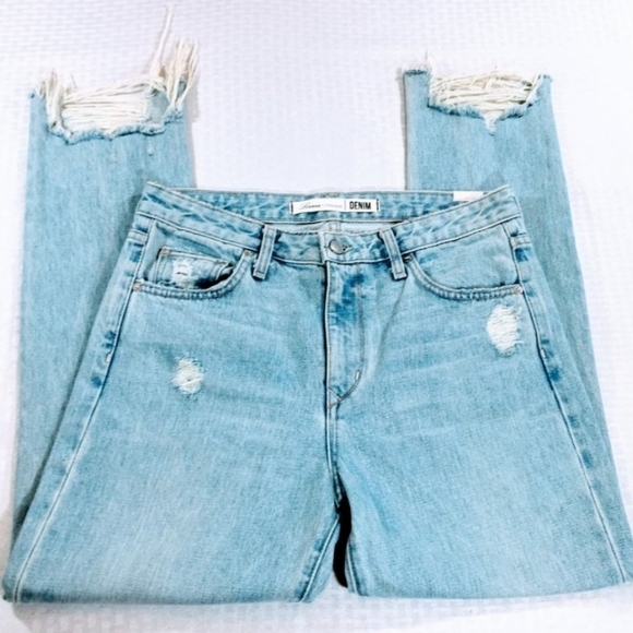 LOVERS + FRIENDS High-Rise Tapered Distressed Jeans in Siena Size 26 - Picture 4 of 16